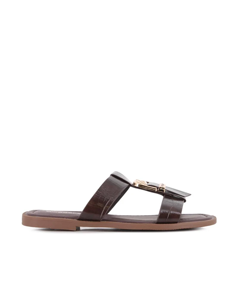 Sandalias planas Blogger Flavia Marrón para Mujer