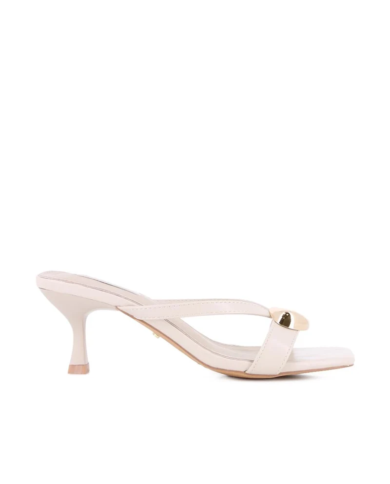 Sandalias de tacón Blogger Vesta Beige Mujer