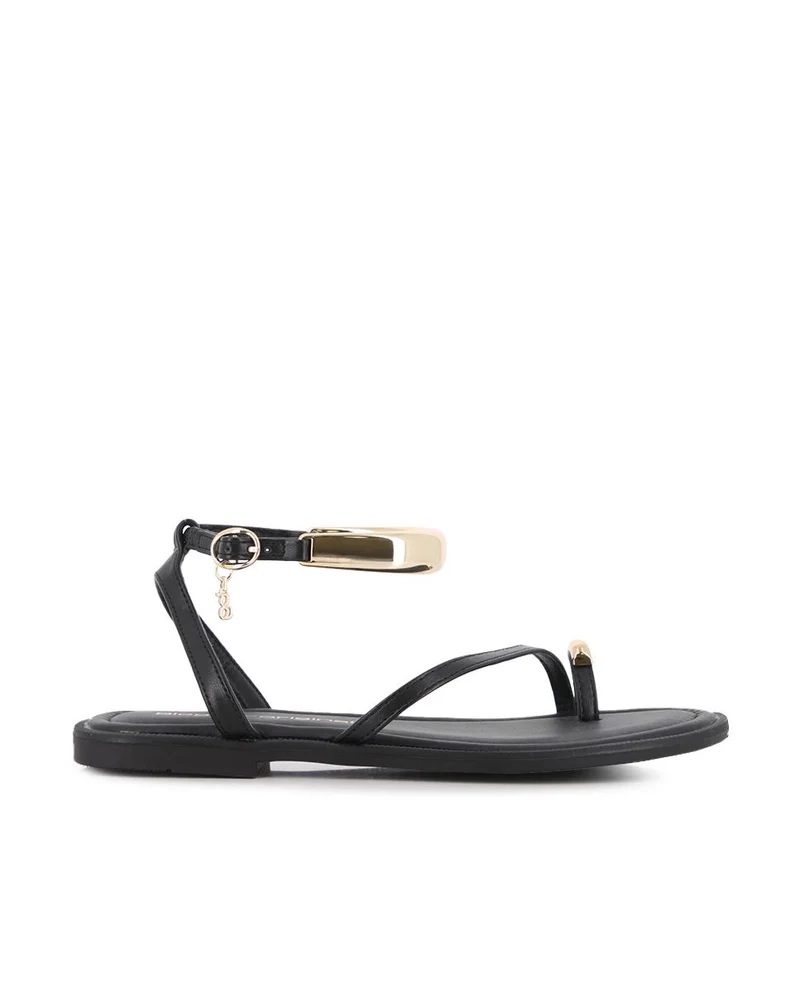 Sandalias planas Blogger Alash Negro Mujer