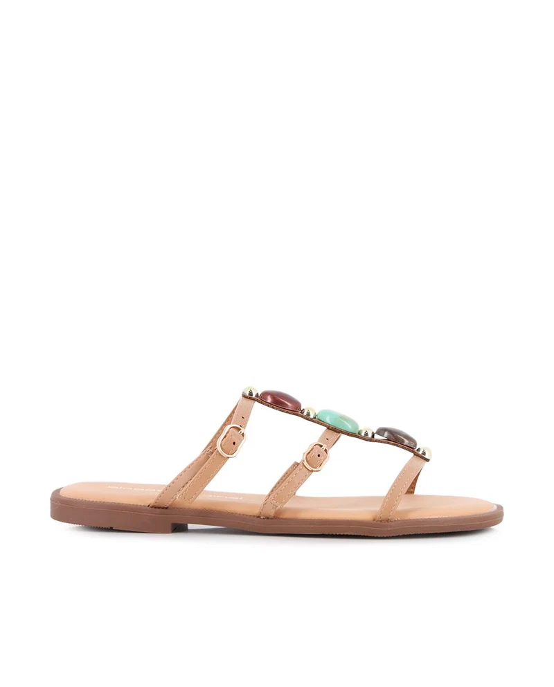 Sandalias planas Blogger Belona Camel Mujer