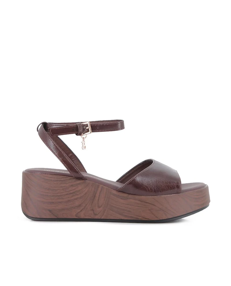 Sandalias de plataforma Blogger Saura Marrón Mujer