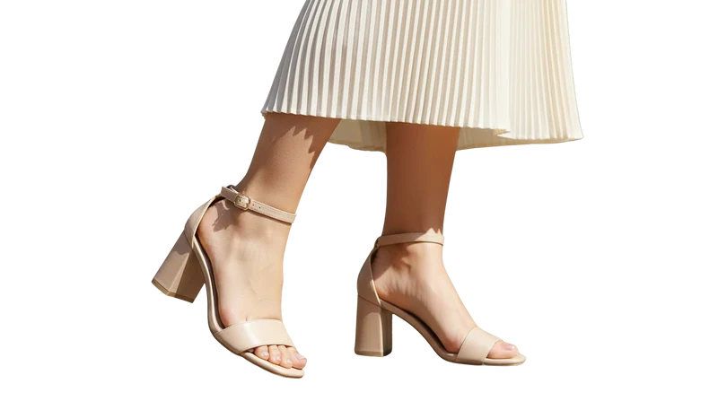 MUJER TACON SANDALIA FIESTA BEIGE
