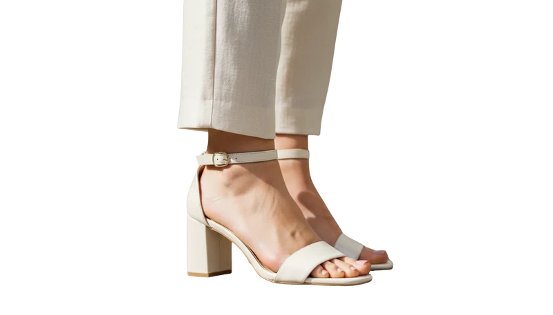 MUJER TACON SANDALIA FIESTA BLANCO