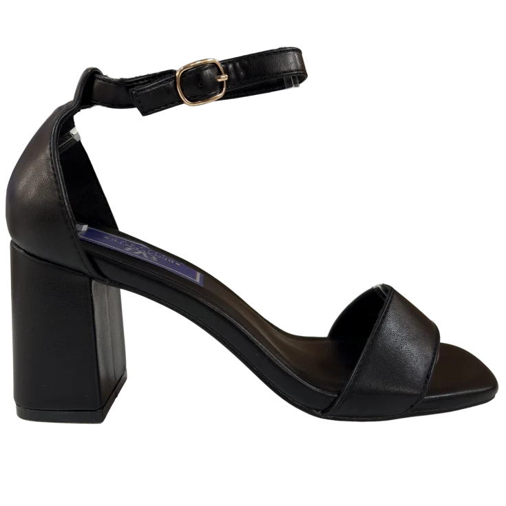 MUJER TACON SANDALIA FIESTA NEGRO