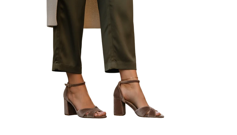 MUJER FIESTA TACON TAUPE