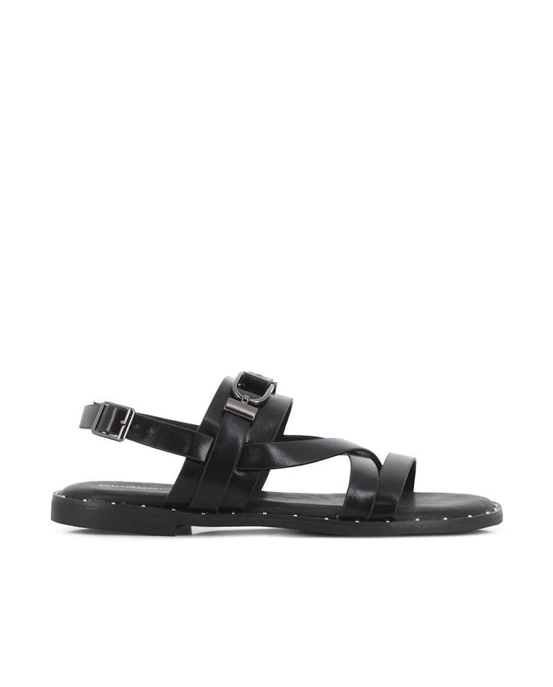 Sandalias planas Blogger Vania para mujer color negro