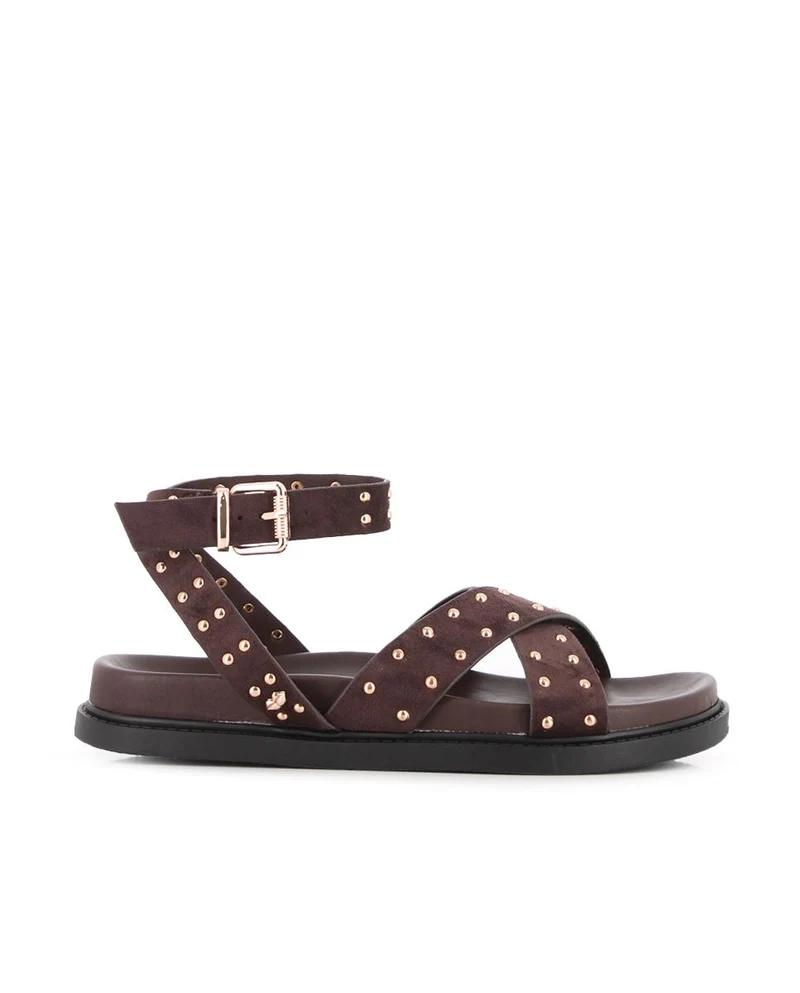 Sandalias planas Blogger Maxim para mujer color marrón