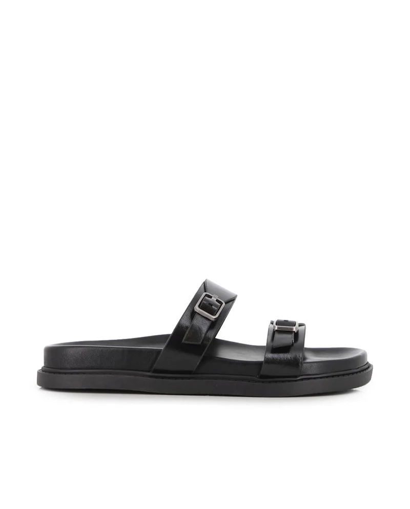 Sandalias planas Blogger Virtuo para mujer color negro