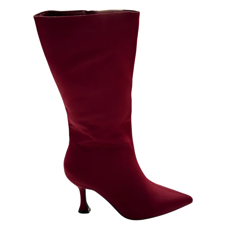 MUJER BOTIN TACON IVORY VINO