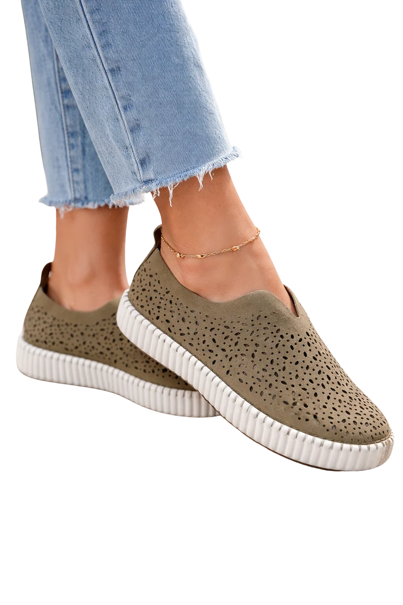 MUJER ZAPATO COMODO PLATAFORMA VERDE ISA