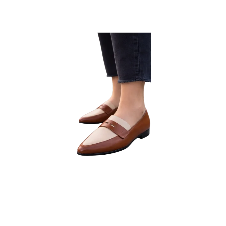 MUJER MOCASIN VITARIA CAMEL/BEIGE