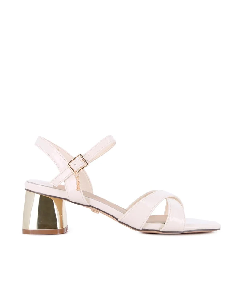 Sandalias de tacón Blogger Livia 02 Beige Mujer