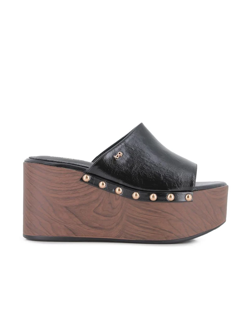 Sandalias de plataforma Blogger Nisha Negro Mujer