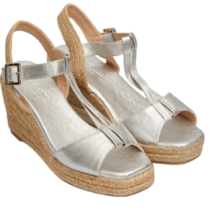 MUJER ESPARTOS SOLERA PLATA PLANTILLA MEMORY FOAM