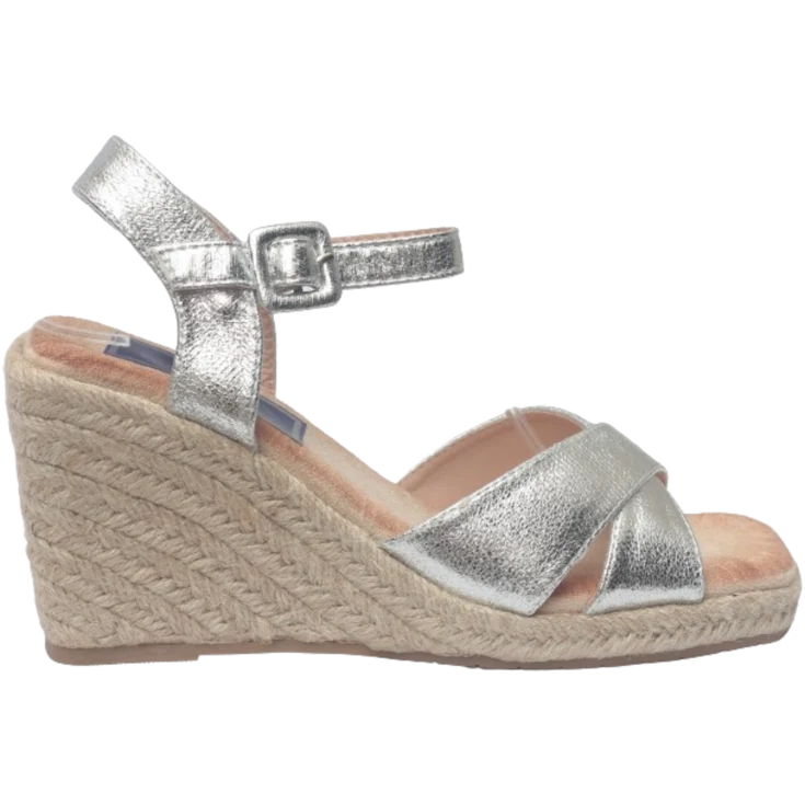 MUJER SANDALIA ESPARTO YASMINE SILVER