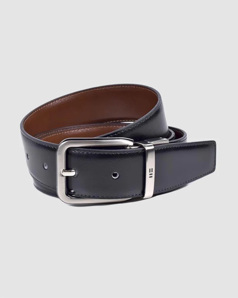 Correa Reversible Hebilla Clasica Negro