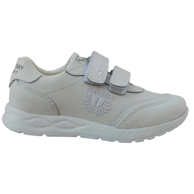 NIÑO COLEGIAL PABLOSKY VELCRO BLANCO