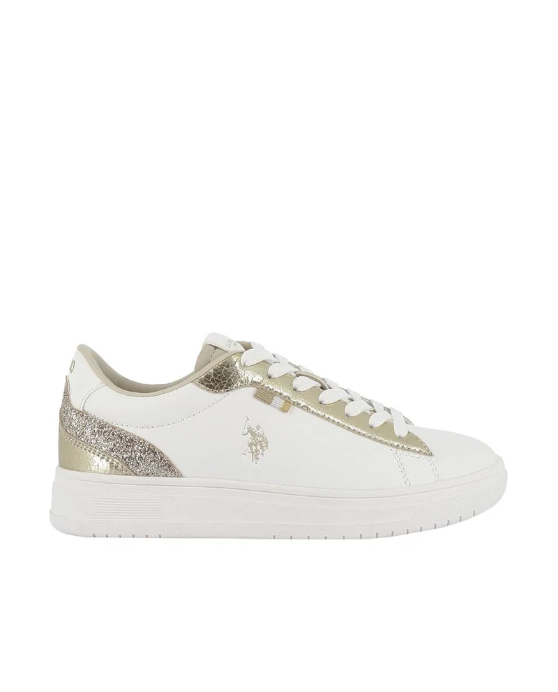 Zapatillas US POLO Kosmo Mujer Blanco Oro