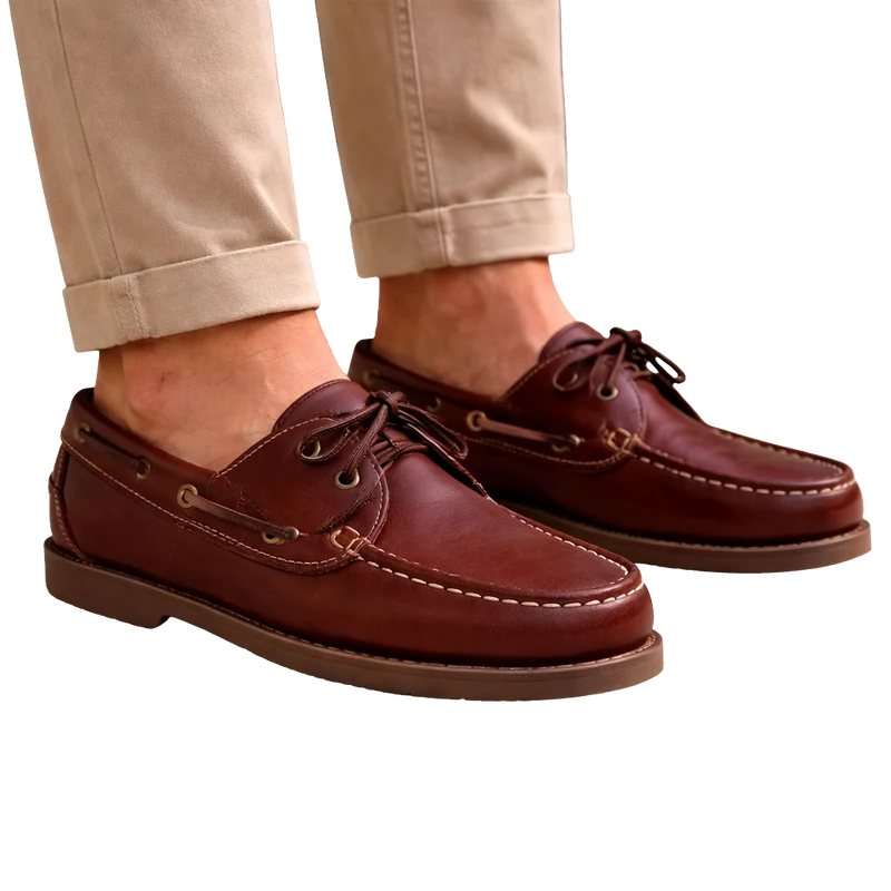 HOMBRE NÁUTICOS PIEL PULL MARRON BENAVENTE