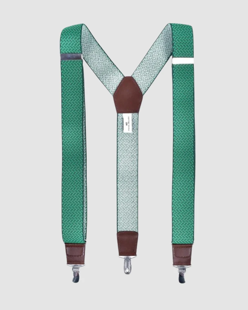 Tirantes Con Micromotivos En Color Verde