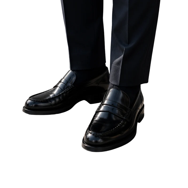 HOMBRE MOCASIN PISO GOMA ANTIFAZ NEGRO