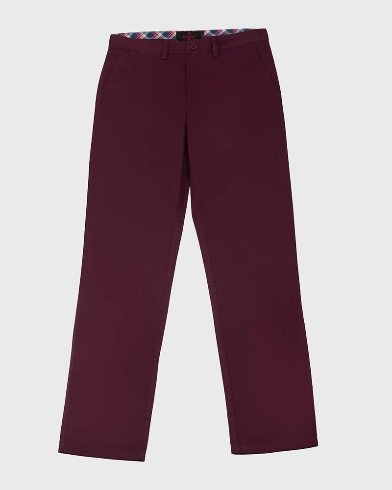 Pantalón Casual Chino Color Guinda