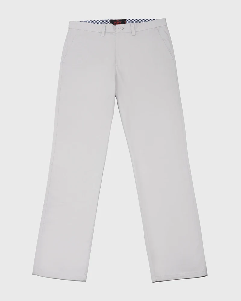 Pantalón Casual Chino Color Plomo Gris