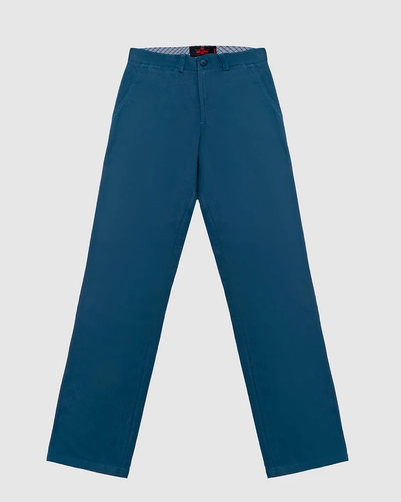 Pantalón Casual Chino Color Acero