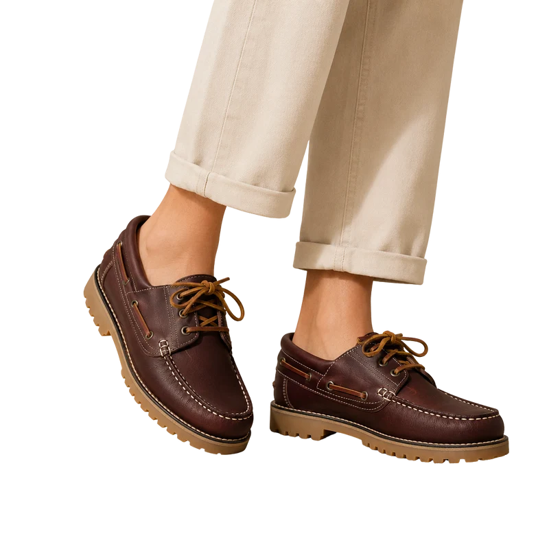 NÁUTICOS CLÁSICOS BENAVENTE UNISEX CORDONES PIEL PULL CAMEL