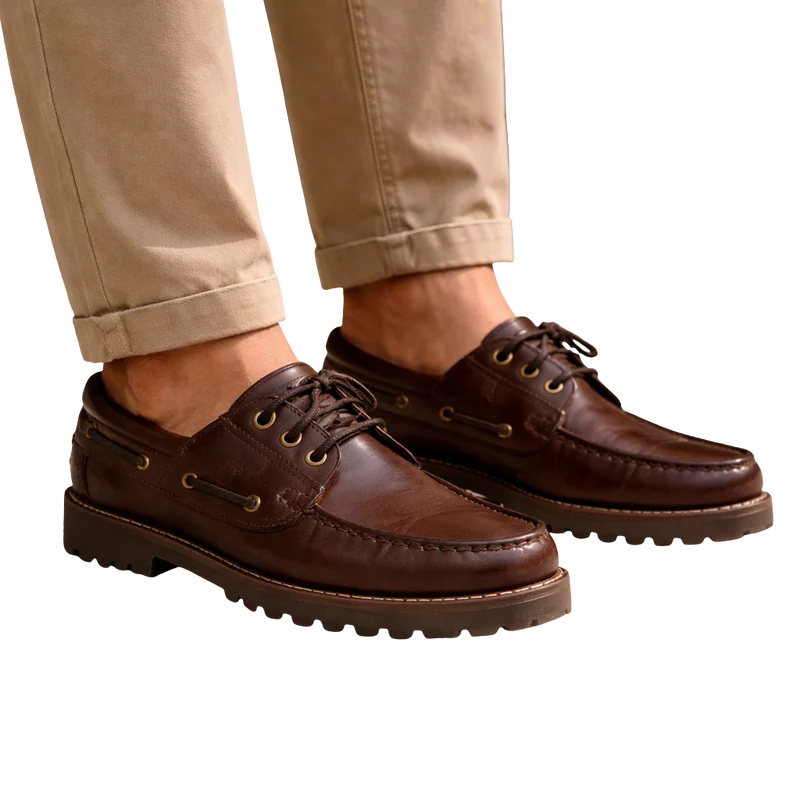 HOMBRE NÁUTICOS CLÁSICOS BENAVENTE CORDONES PULL CHOCOLATE