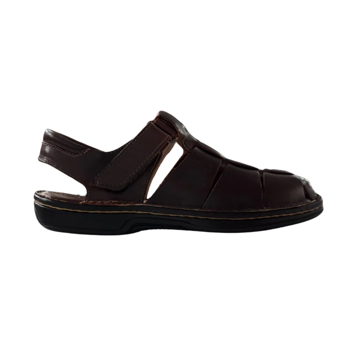 HOMBRE SANDALIA PIEL HUGO MARRON