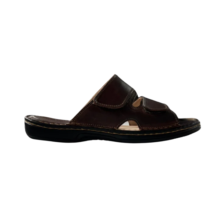 HOMBRE SANDALIA PIEL MANUEL MARRON
