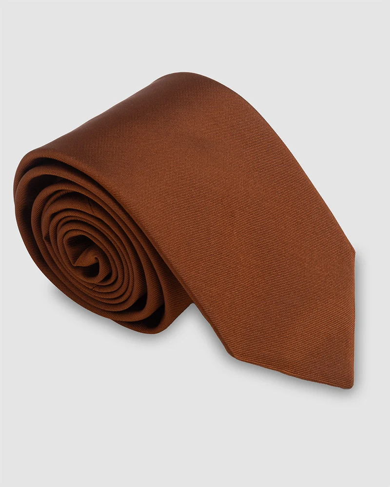 Corbata Marron Solido