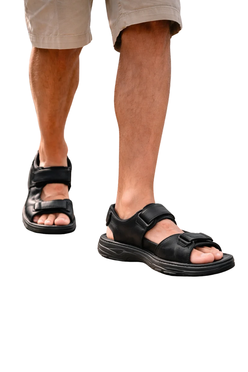 HOMBRE SANDALIA TITAL MARRON NEGRO