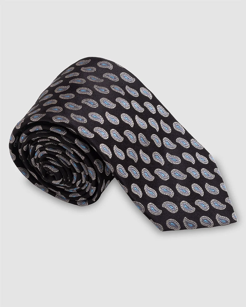 Corbata Fondo Azul Con Diseño