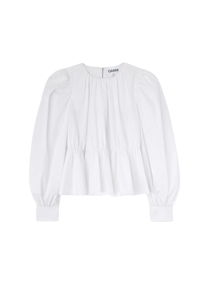 Blusa Compact Poplin Gathered Peplum