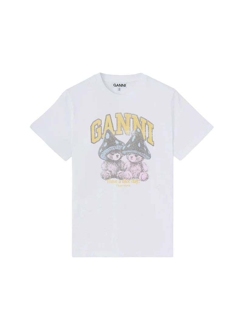 Camiseta Basic Cotton Relaxed Teddy Mushrooms