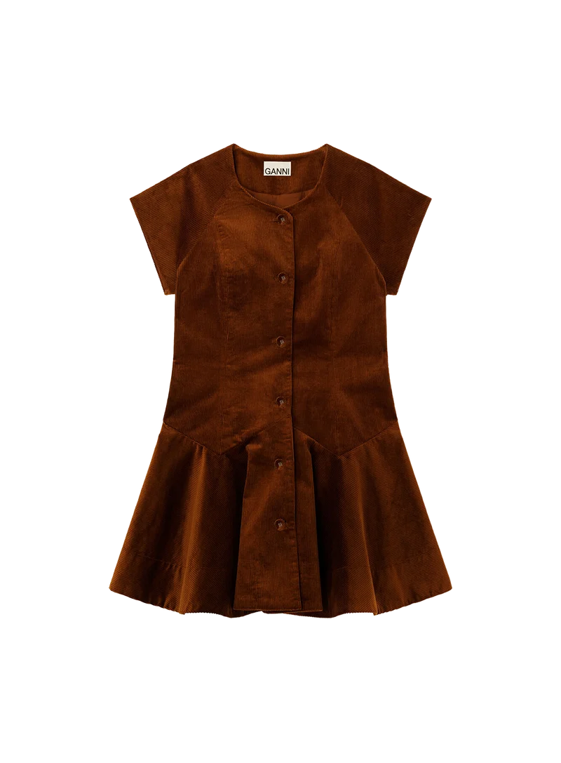 Vestido Mini Corduroy Buttoned