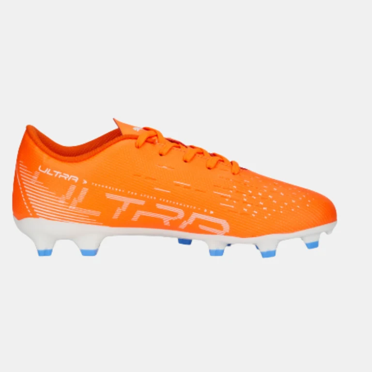 Botas fútbol infantil Puma ULTRA PLAY FG/AG JR naranja flúor