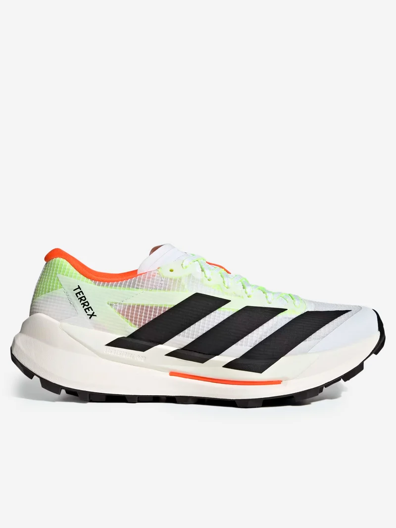 Terrex Agravic TT trail running bianche e nere con 'Impact Orange'