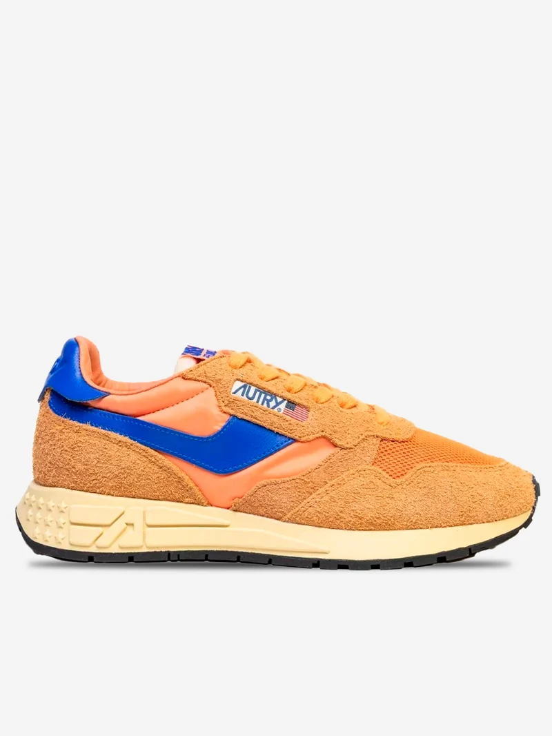 M Reelwind Low in nylon e suede arancione con blu