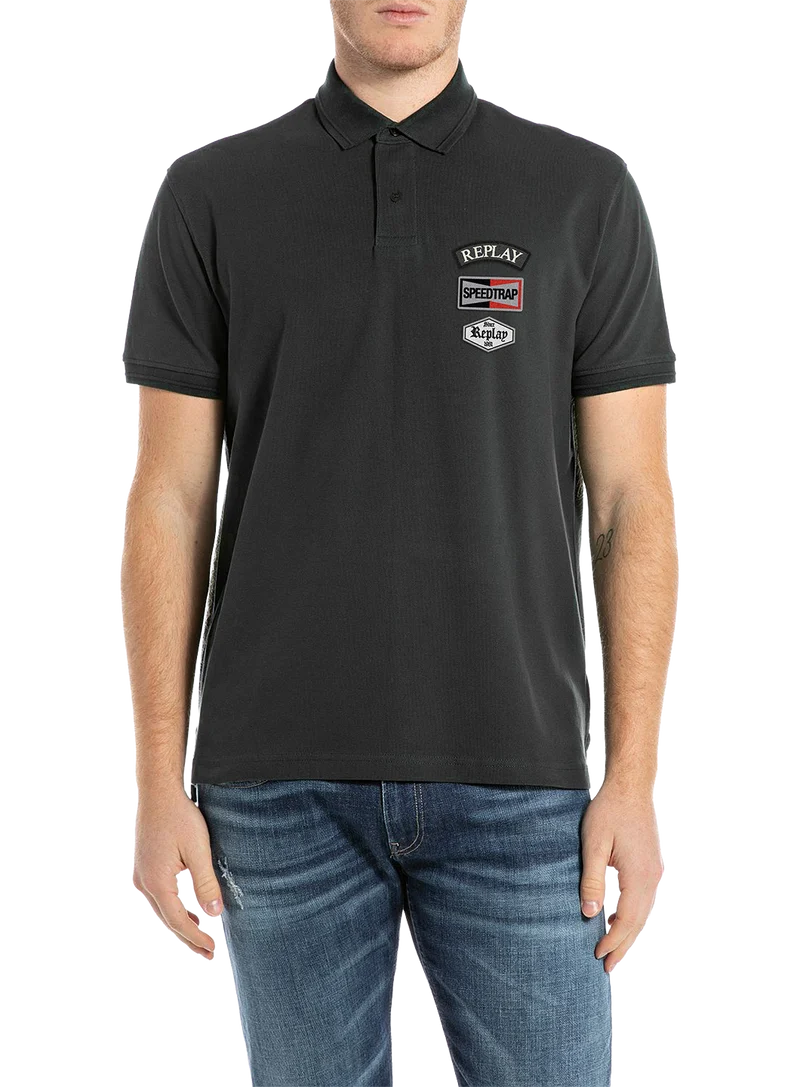Polo De Piqué Elástico Con Bordado R
