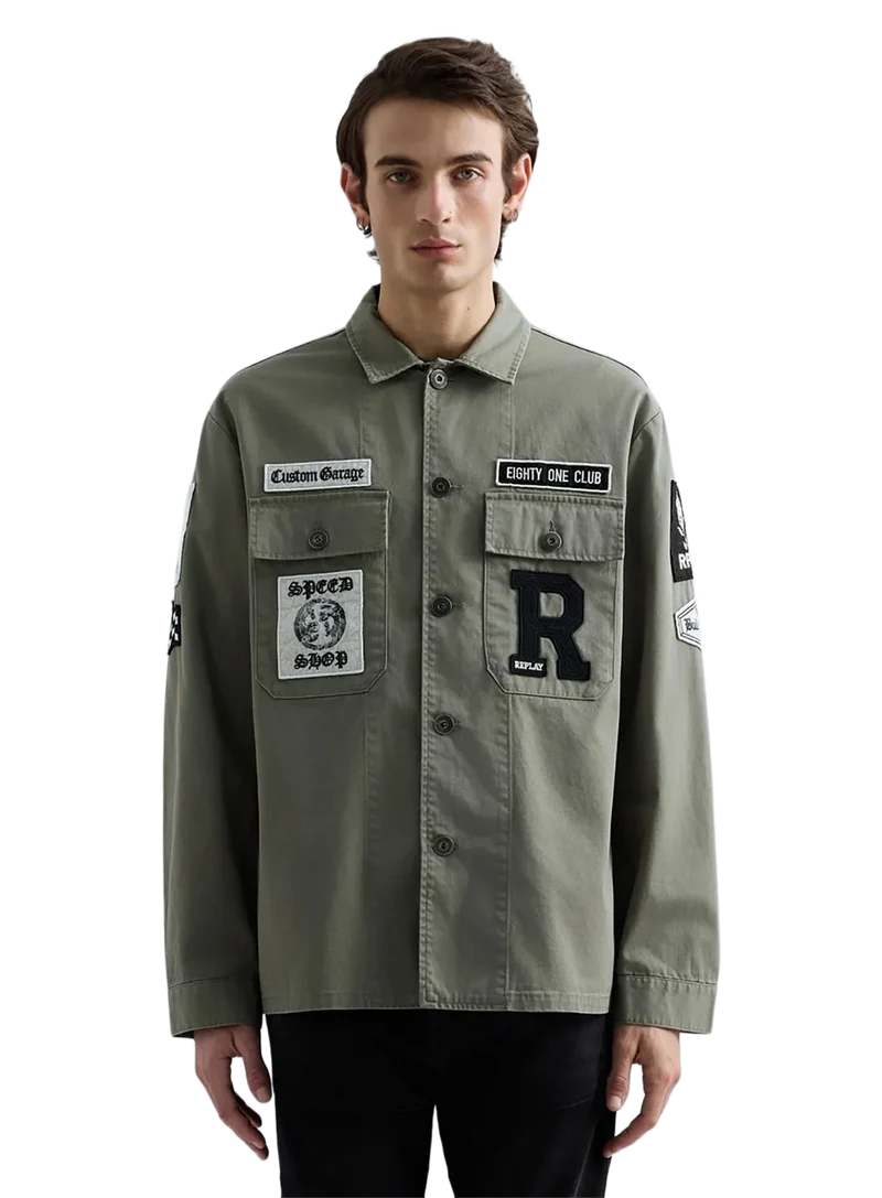 Sobrecamisa Con Parche Y Logotipo