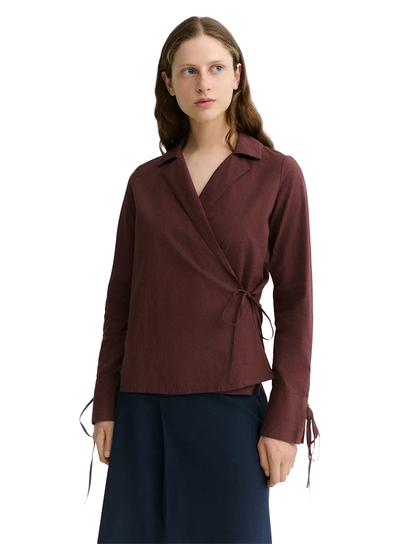 Blusa Cruzada Seersucker Lenie