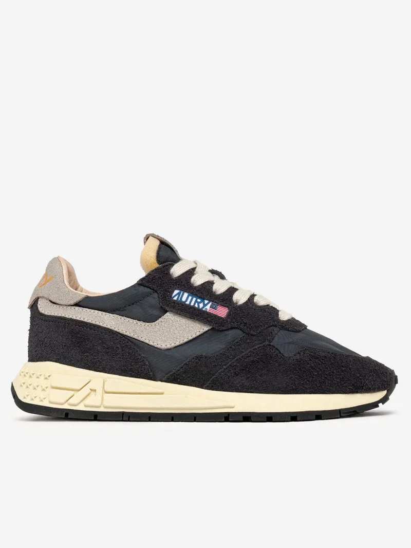 W Reelwind Low in nylon e suede nera