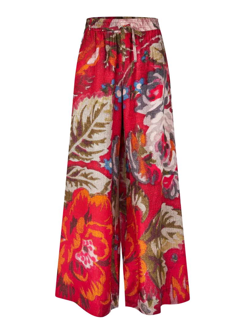 Pantalones Cara Palazzo De Seda