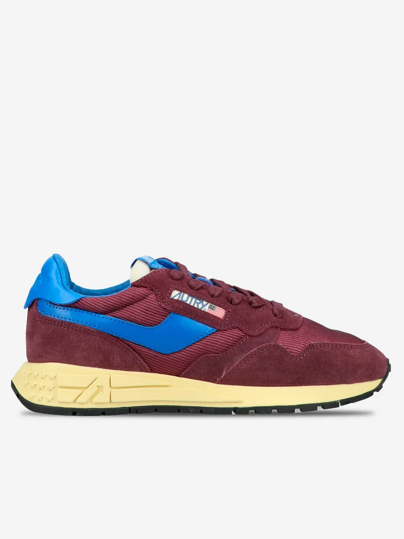 Sneakers Reelwind in suede viola e nylon blu