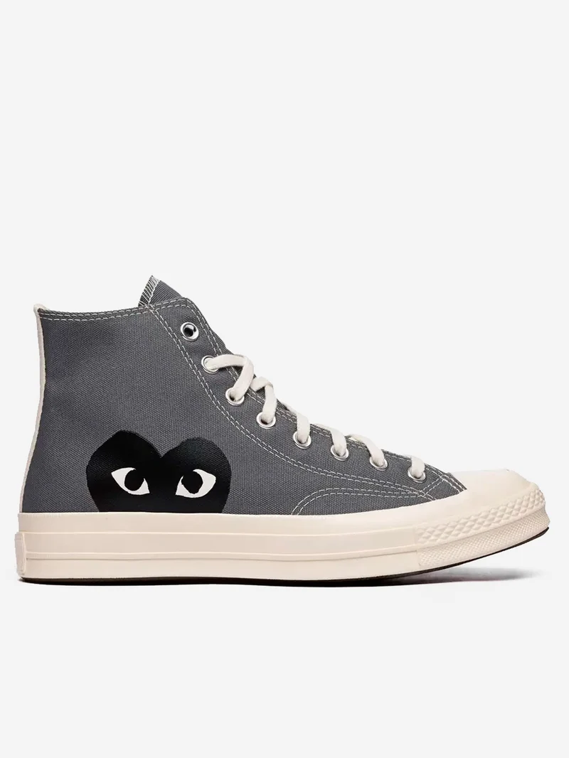 Chuck 70 HI grigie con cuore x CDG