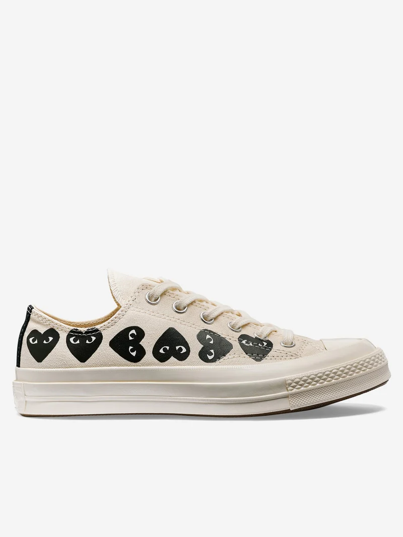 Chuck 70 OX Multi Heart bianche x CDG