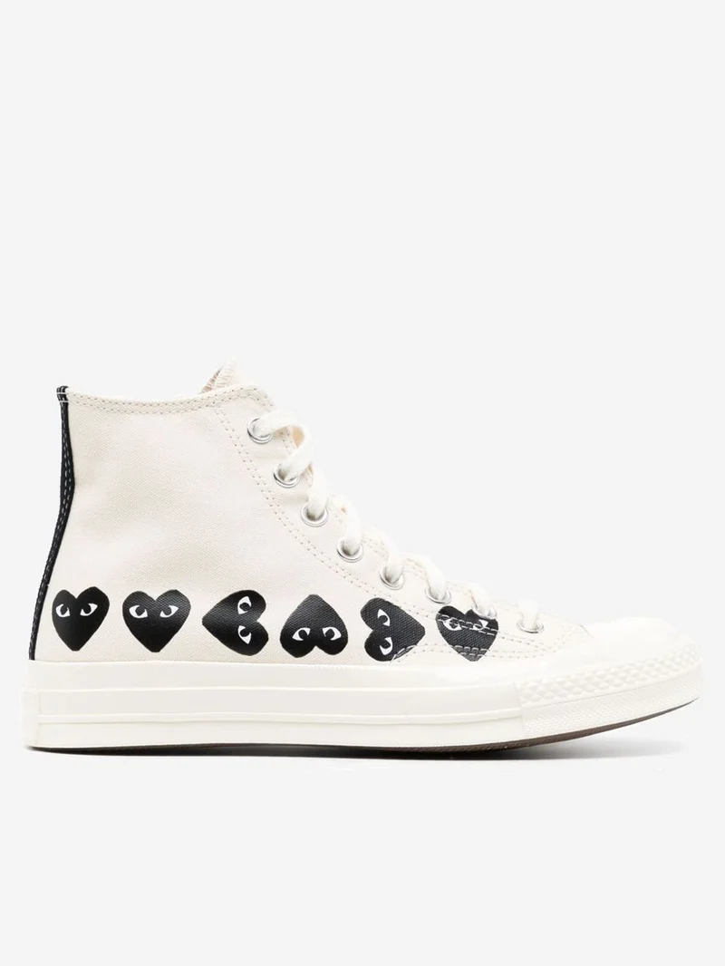 Chuck 70 HI bianche Multi Heart High x CDG